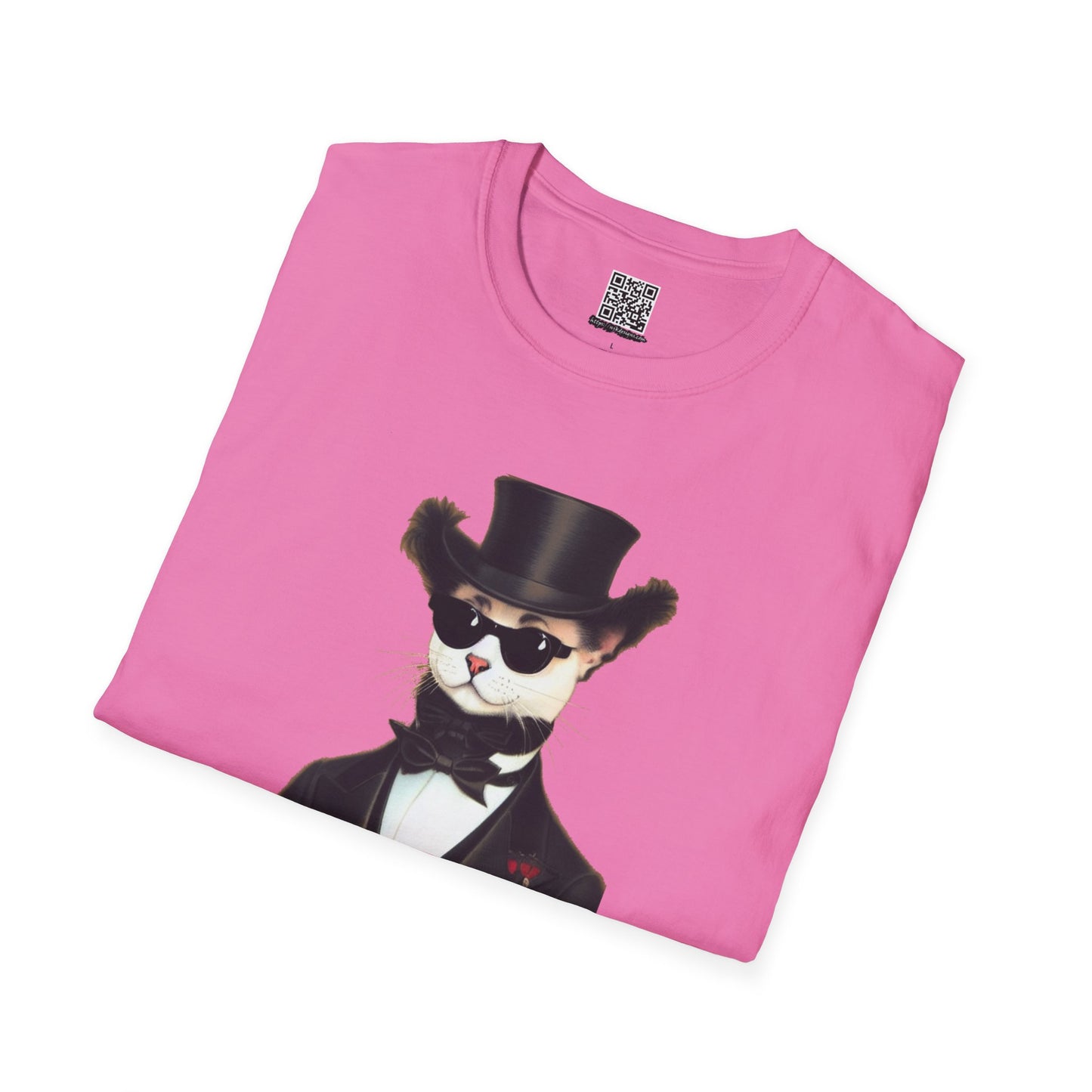 Top Hat Cat - Unisex Softstyle T-Shirt