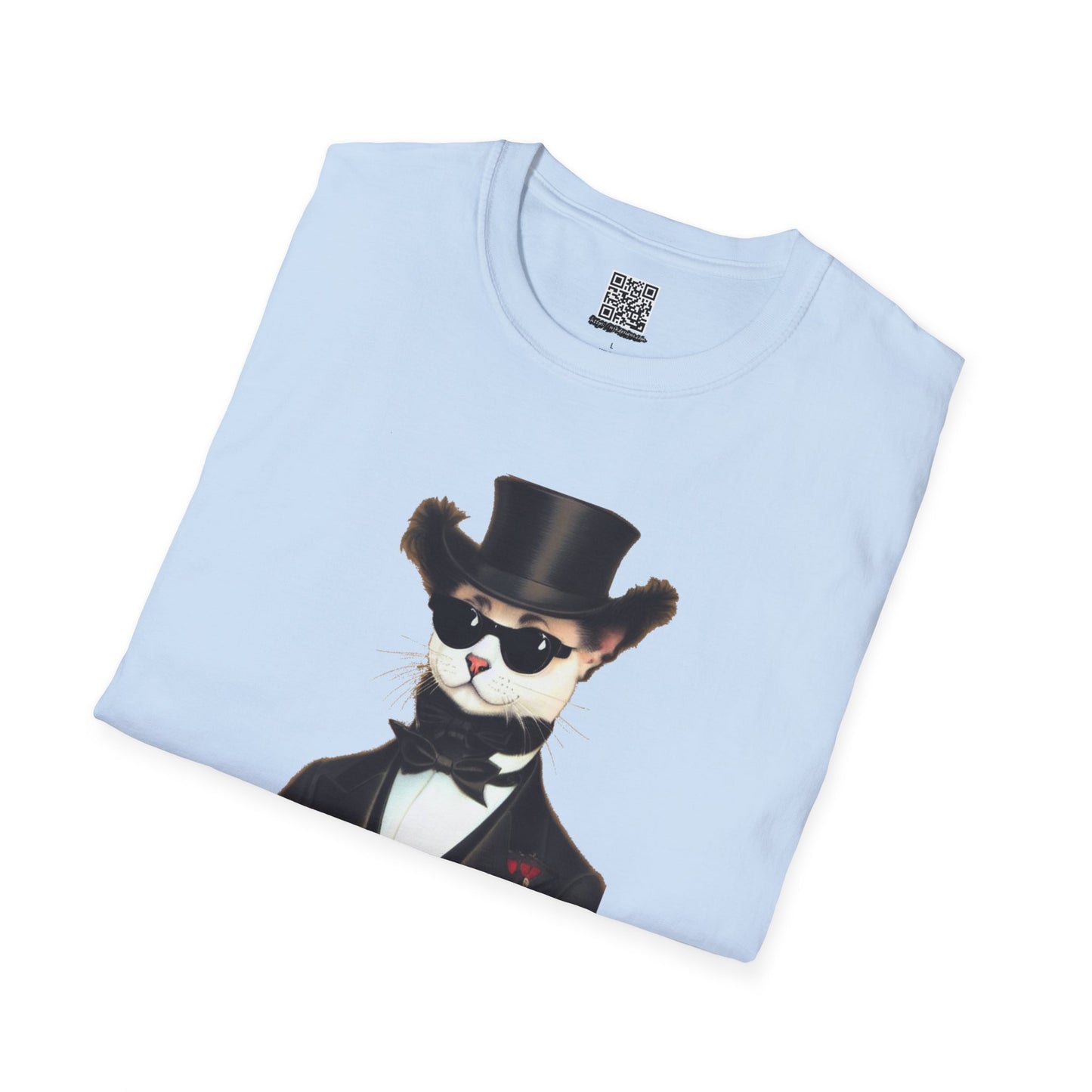 Top Hat Cat - Unisex Softstyle T-Shirt