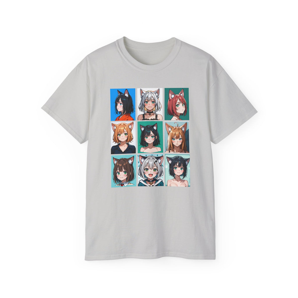 Anime Catgirl Grid T-Shirt