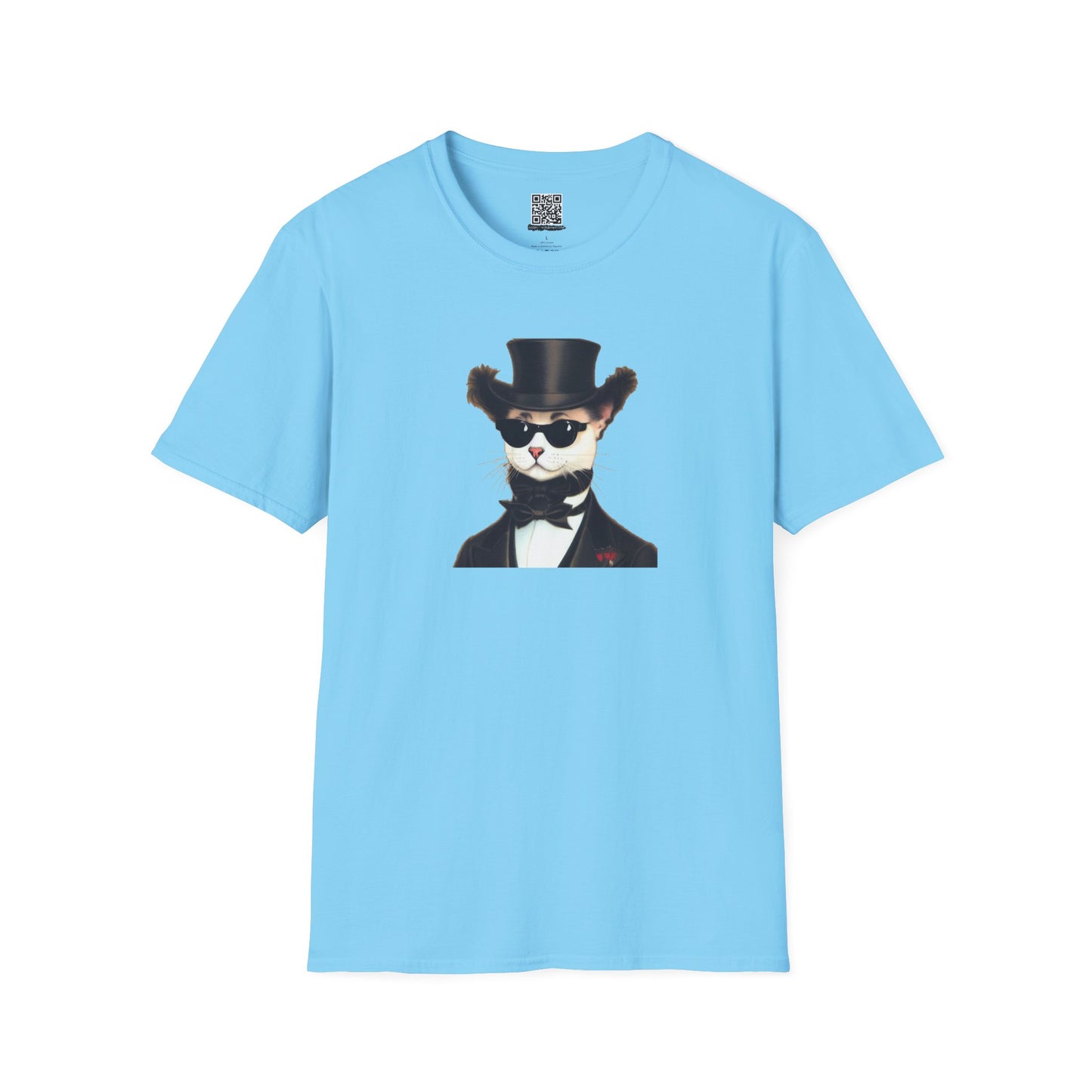 Top Hat Cat - Unisex Softstyle T-Shirt