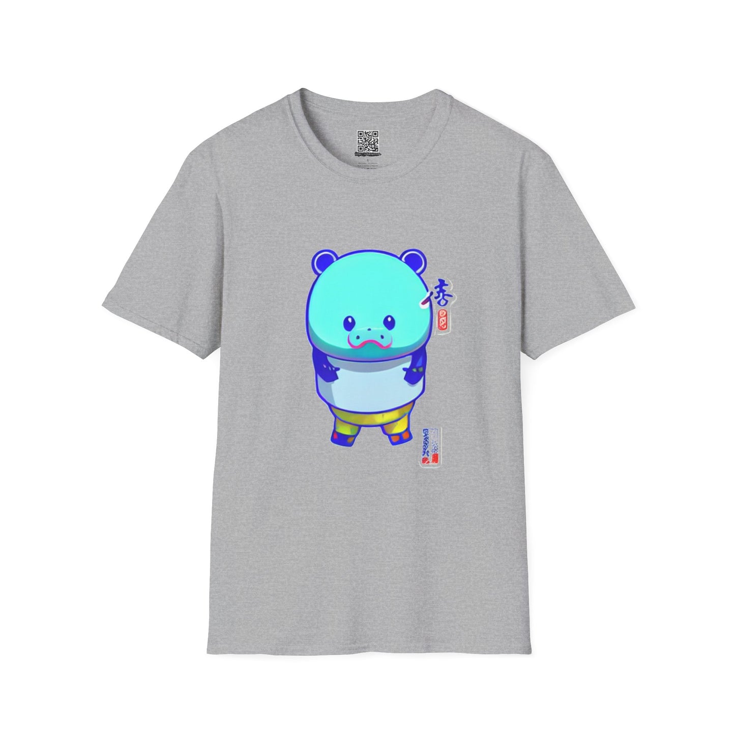 Cute Anime Hippo - Unisex Softstyle T-Shirt