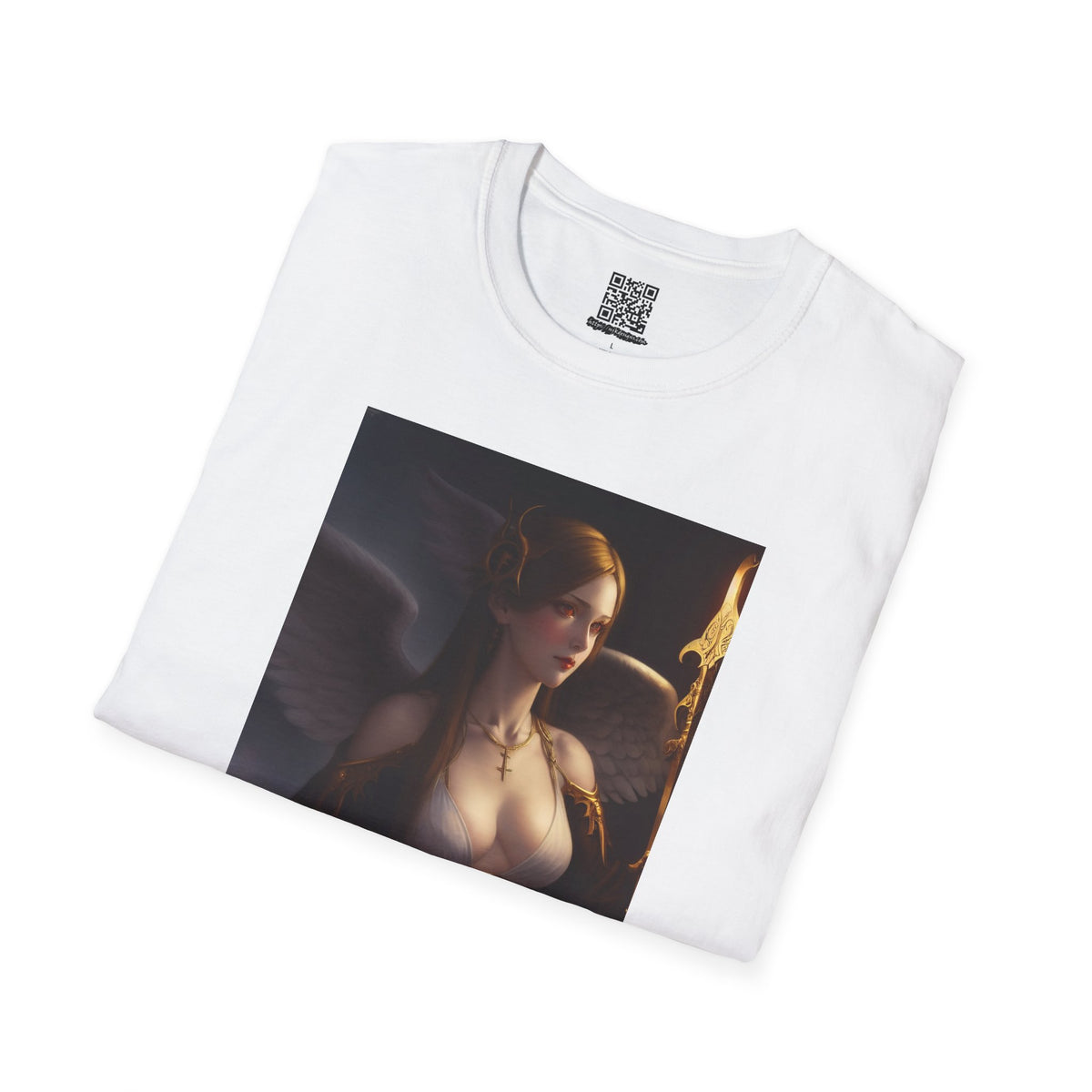 Angel with Staff - Unisex Softstyle T-Shirt