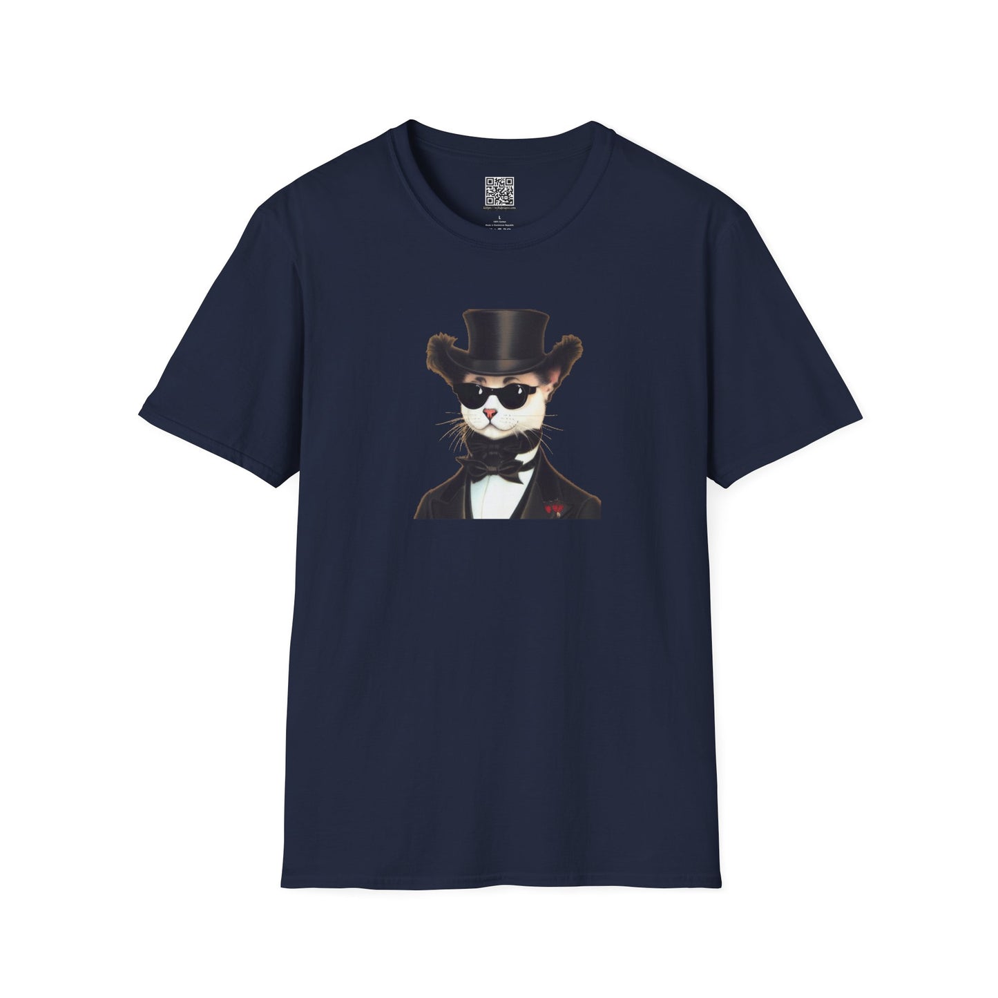 Top Hat Cat - Unisex Softstyle T-Shirt