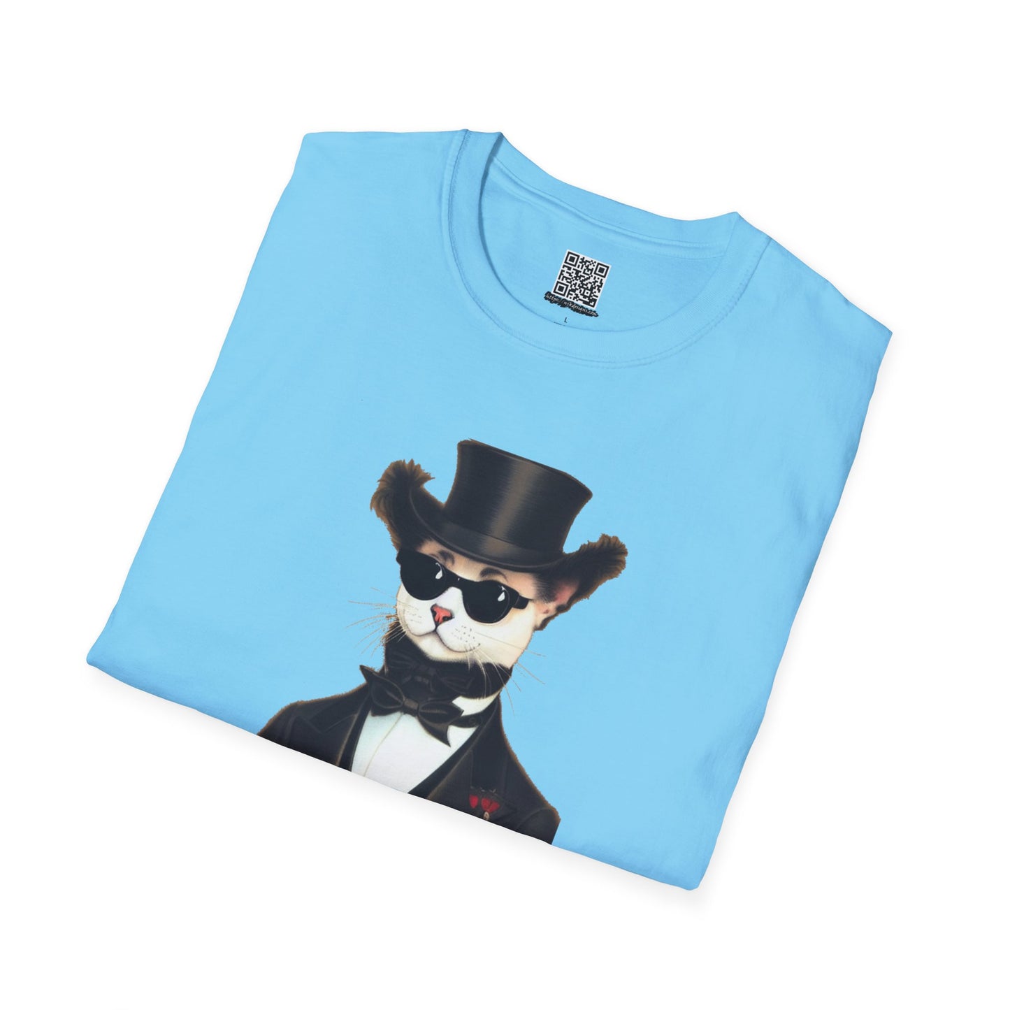 Top Hat Cat - Unisex Softstyle T-Shirt