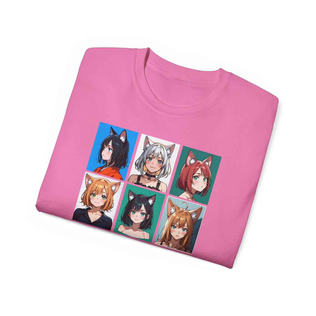 Anime Catgirl Grid T-Shirt