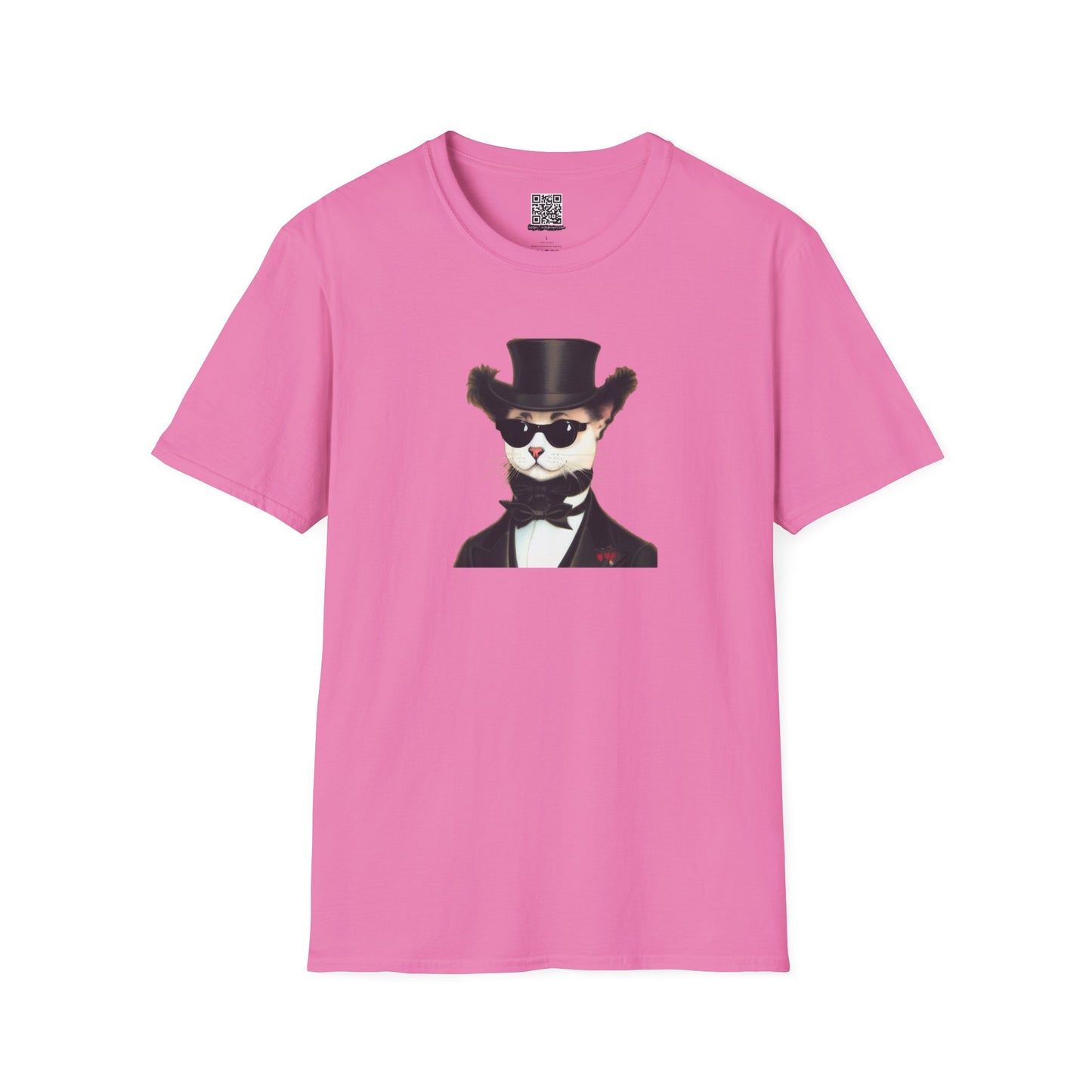 Top Hat Cat - Unisex Softstyle T-Shirt