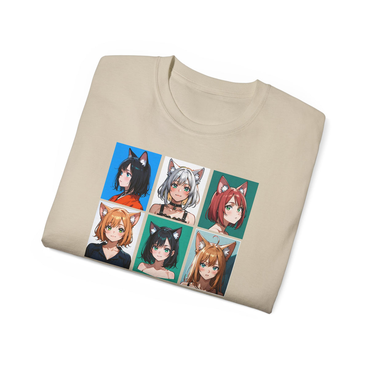 Anime Catgirl Grid T-Shirt