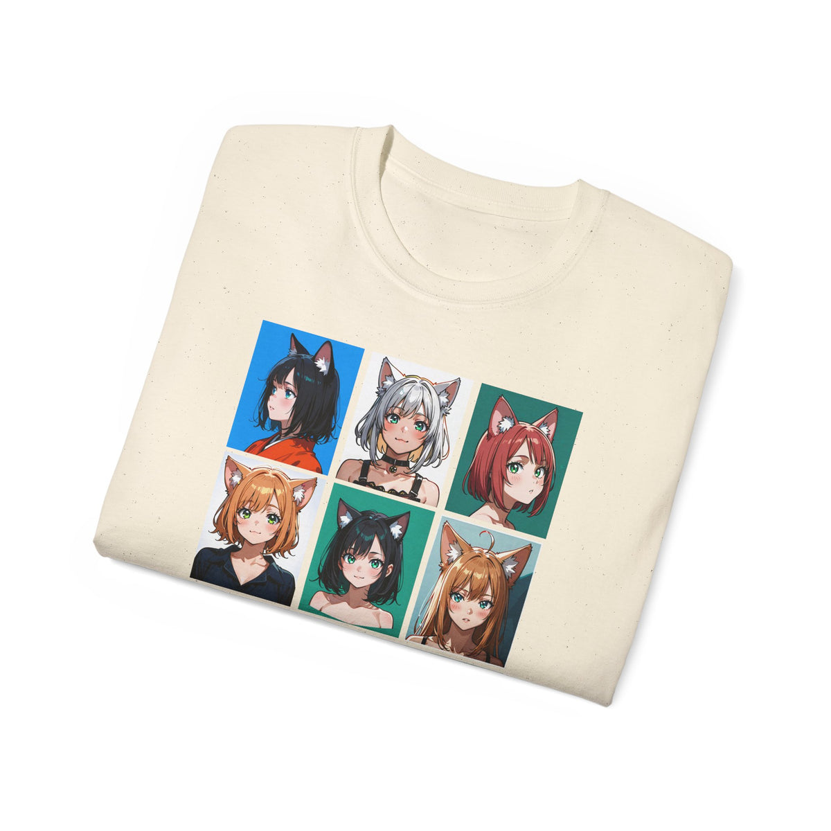 Anime Catgirl Grid T-Shirt