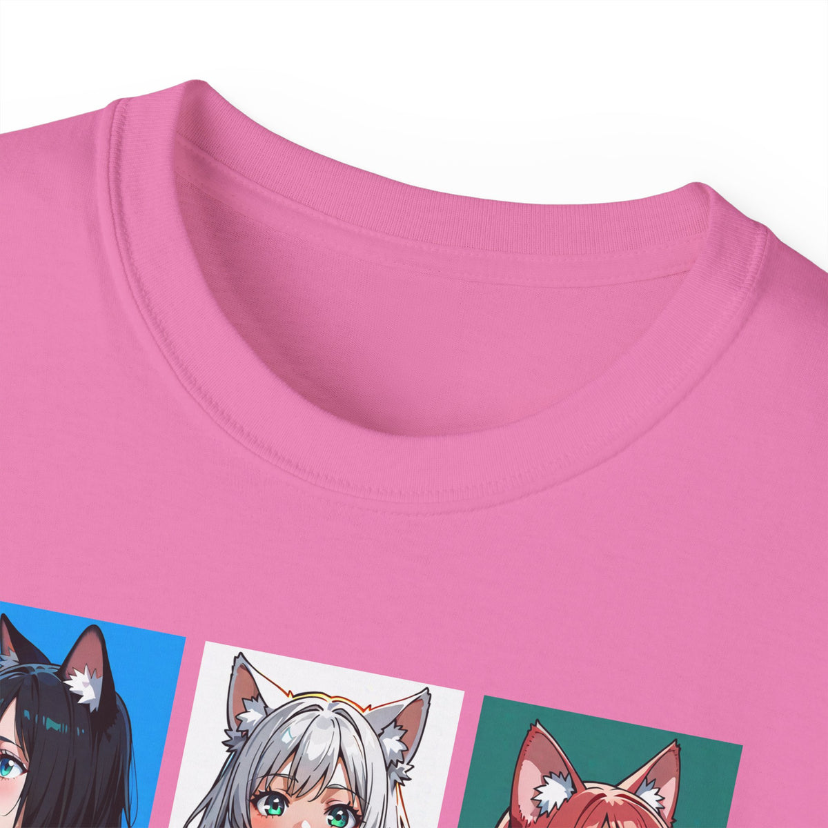 Anime Catgirl Grid T-Shirt