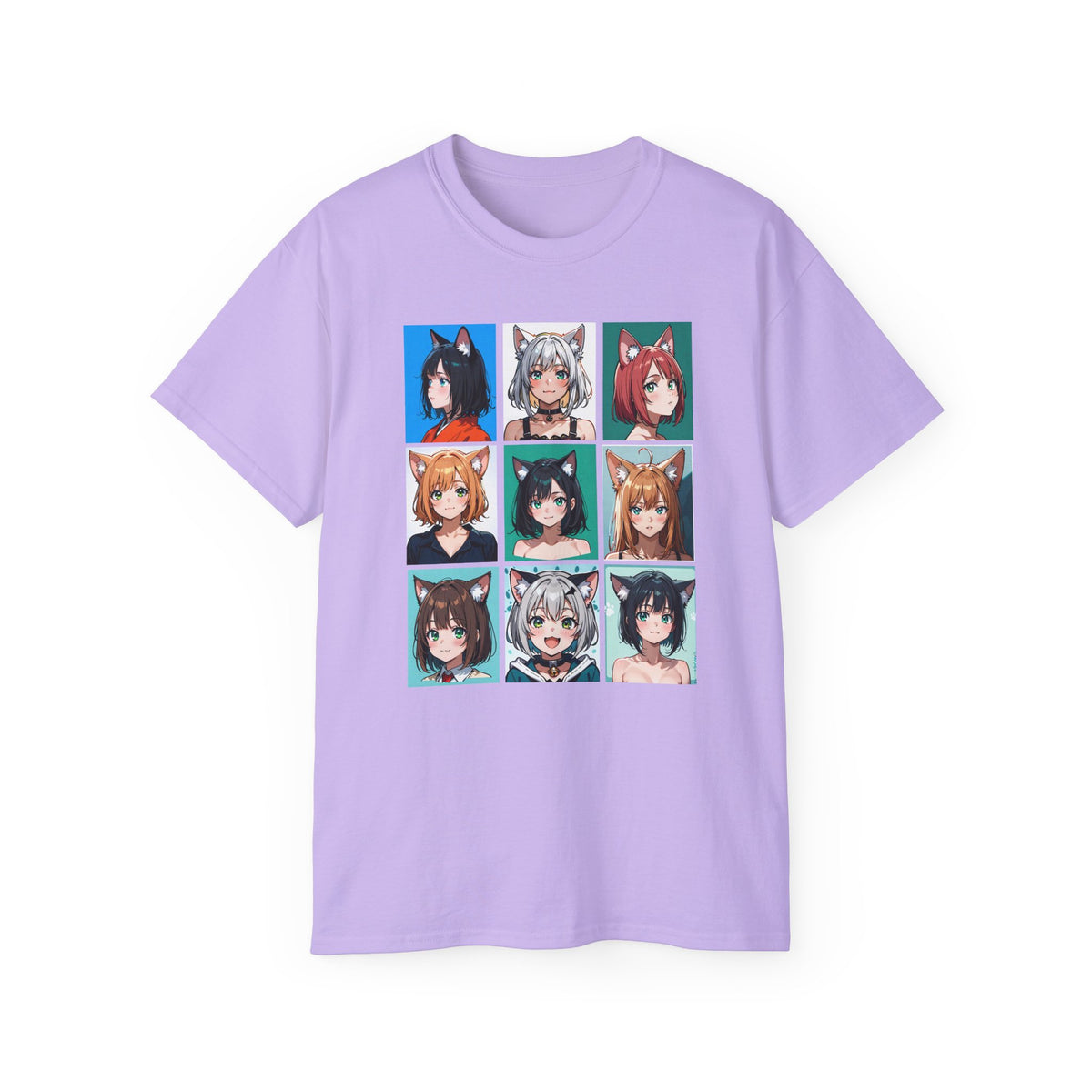 Anime Catgirl Grid T-Shirt
