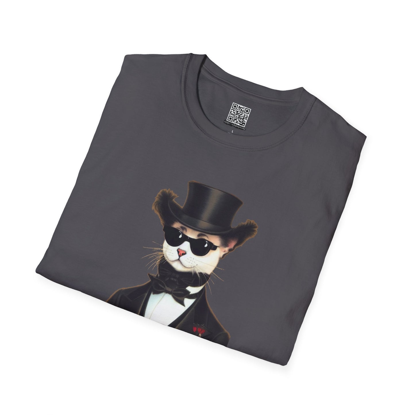 Top Hat Cat - Unisex Softstyle T-Shirt