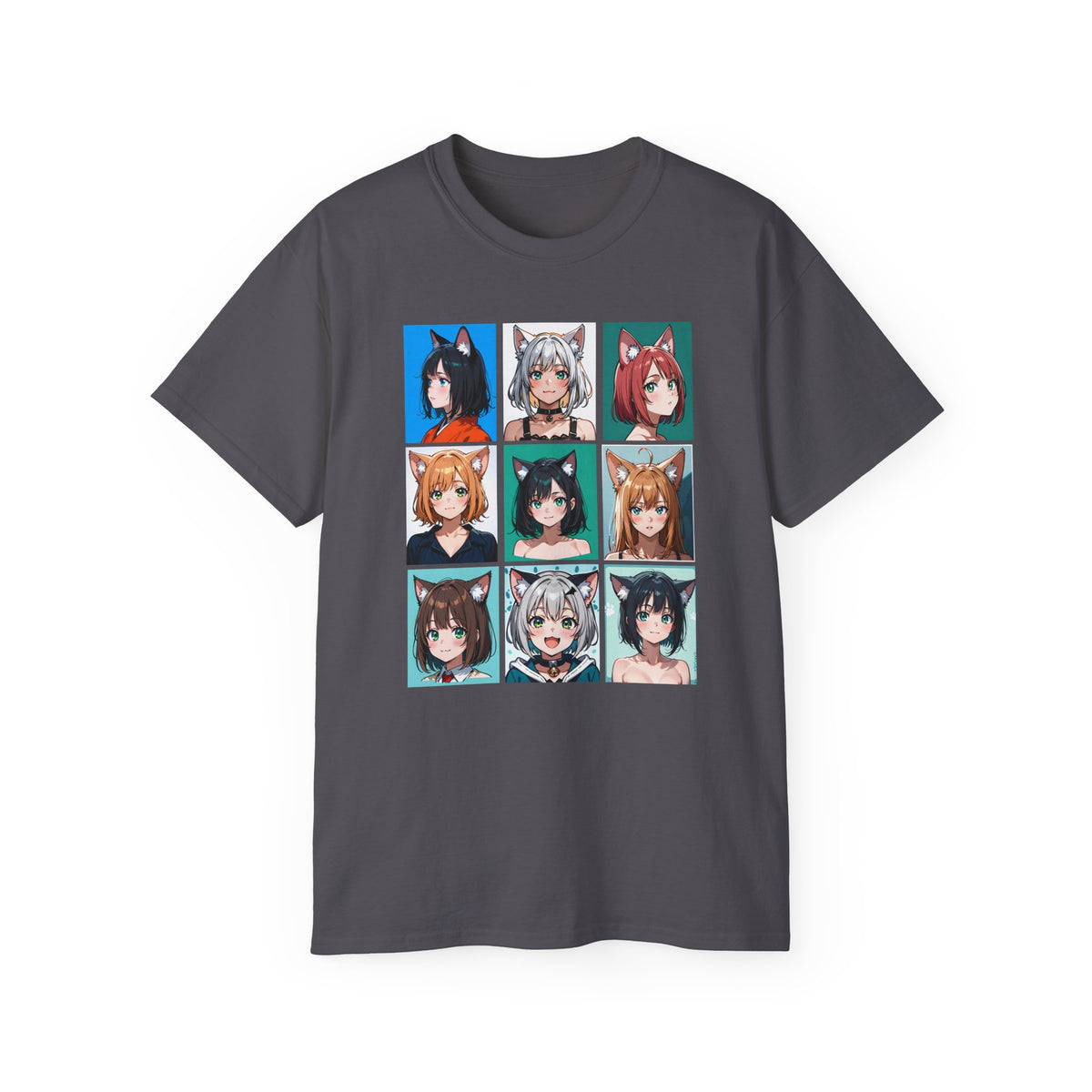 Anime Catgirl Grid T-Shirt