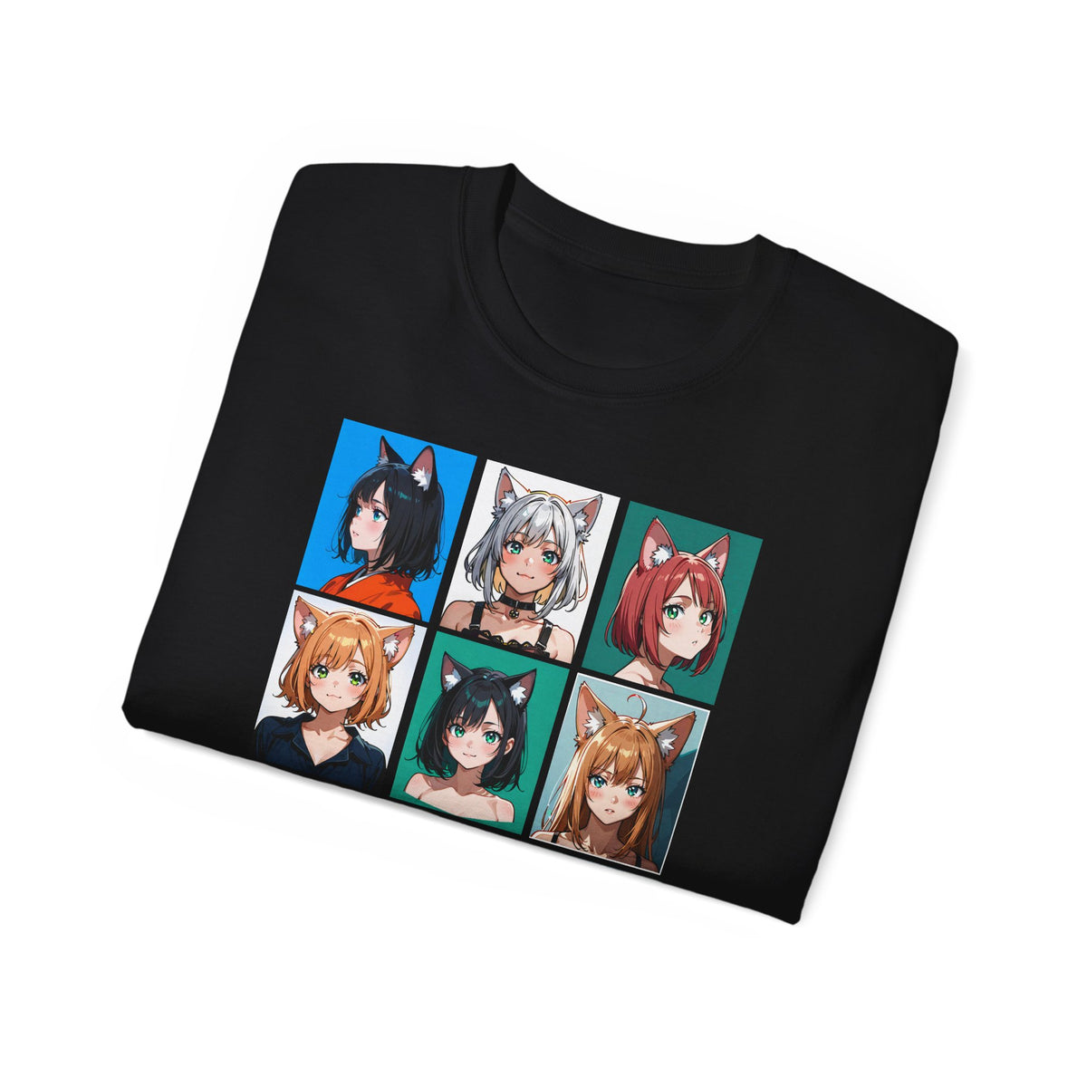 Anime Catgirl Grid T-Shirt