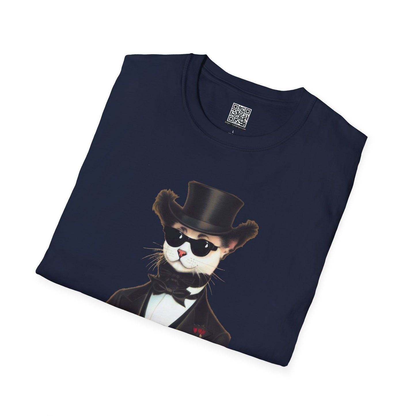 Top Hat Cat - Unisex Softstyle T-Shirt