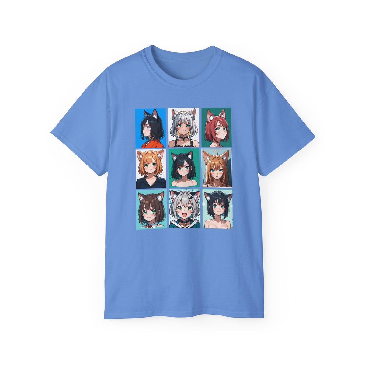 Anime Catgirl Grid T-Shirt