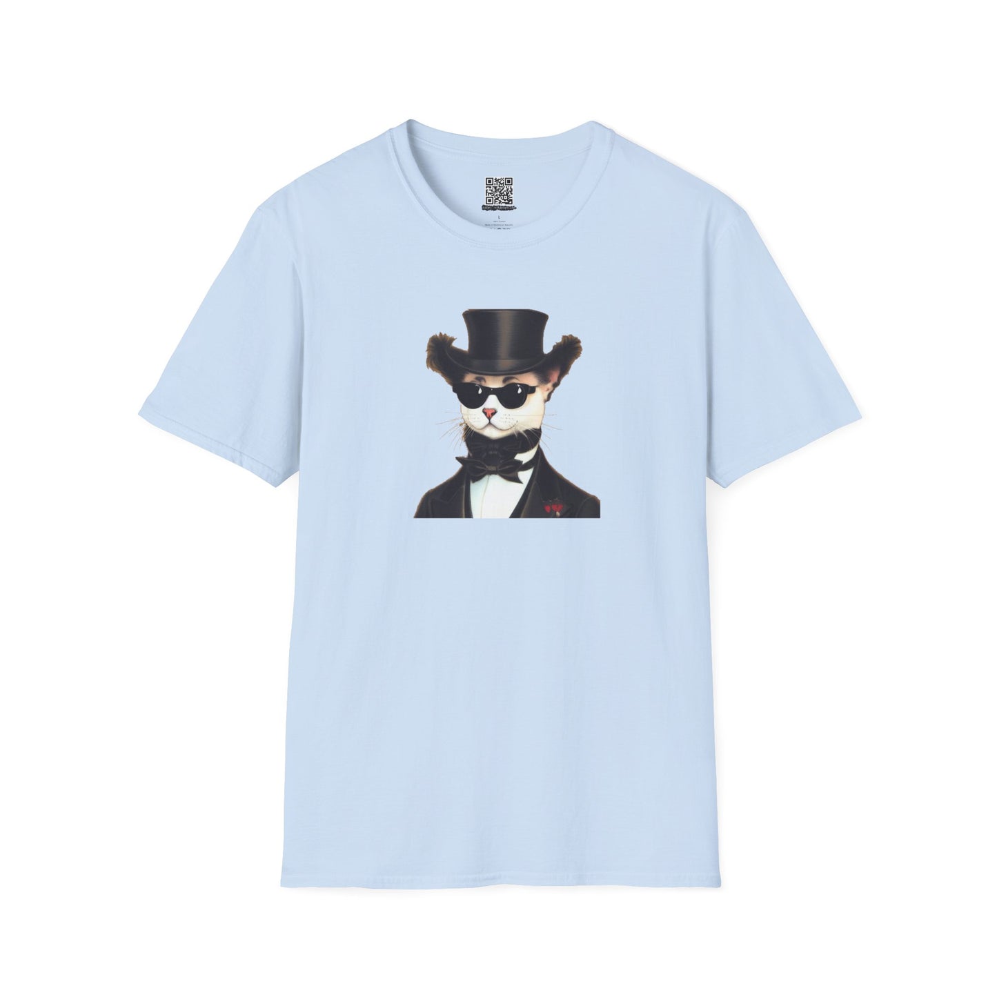 Top Hat Cat - Unisex Softstyle T-Shirt