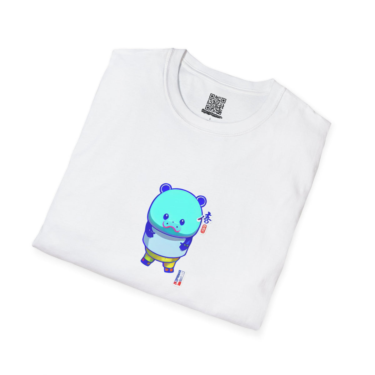 Cute Anime Hippo - Unisex Softstyle T-Shirt