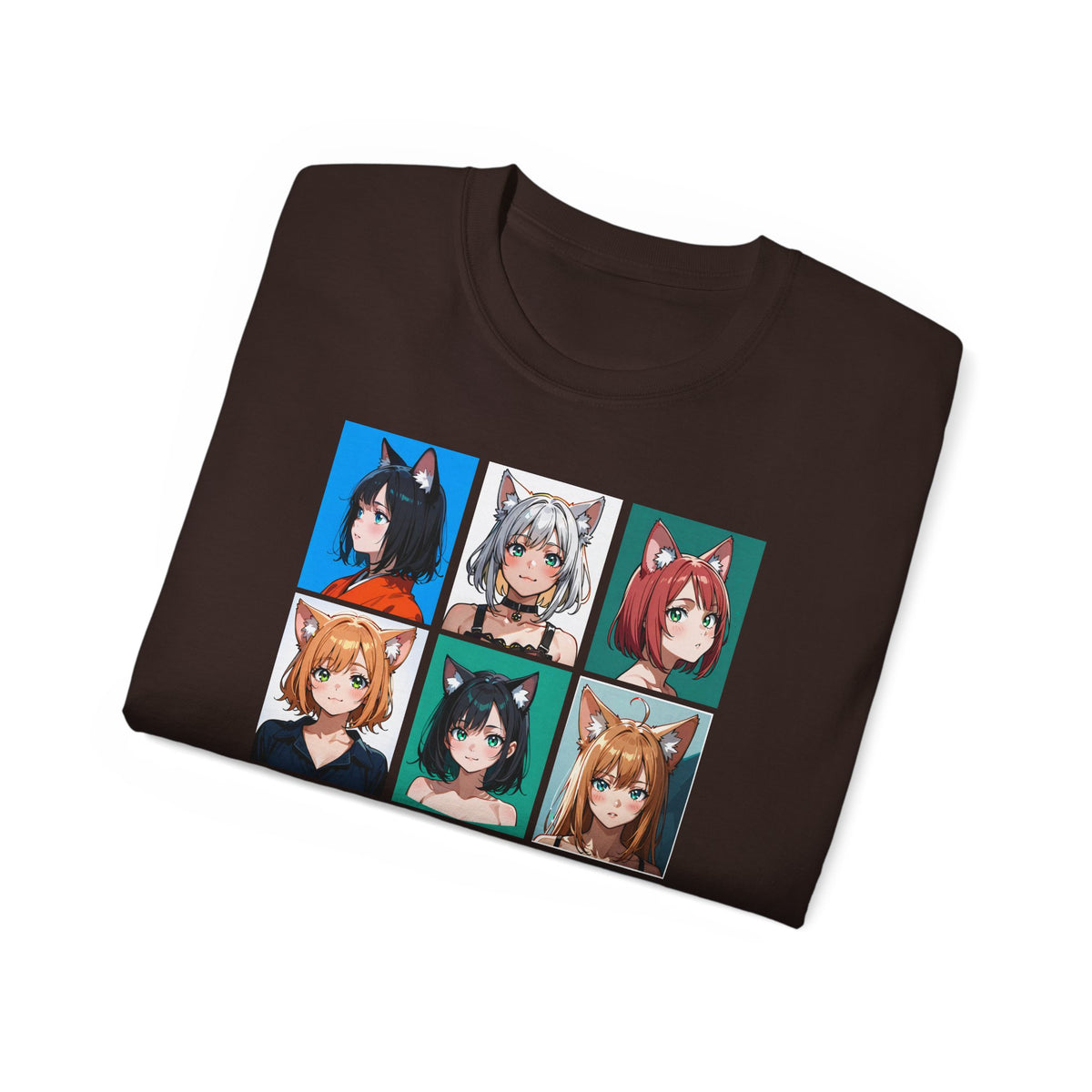 Anime Catgirl Grid T-Shirt