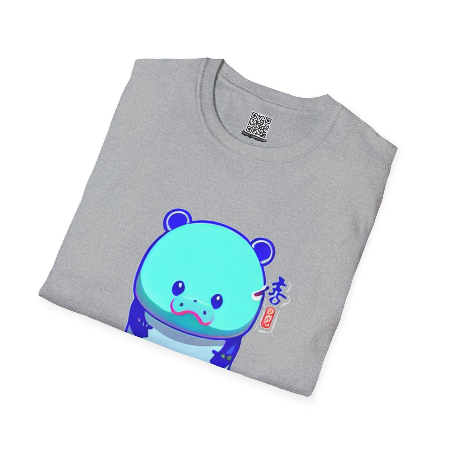 Cute Anime Hippo - Unisex Softstyle T-Shirt