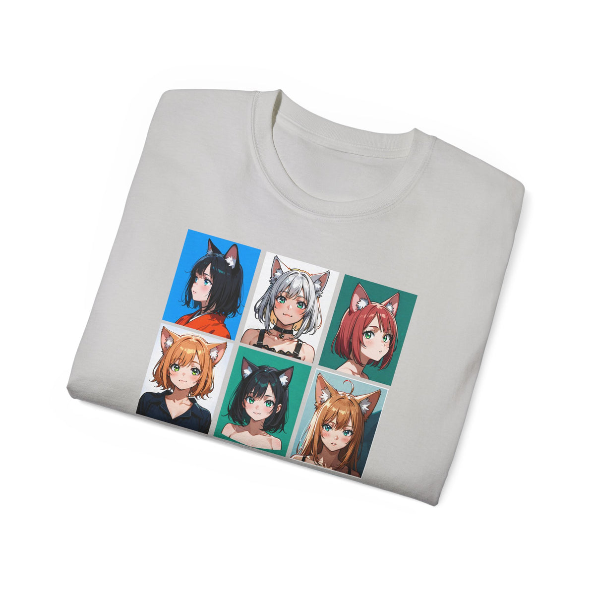 Anime Catgirl Grid T-Shirt