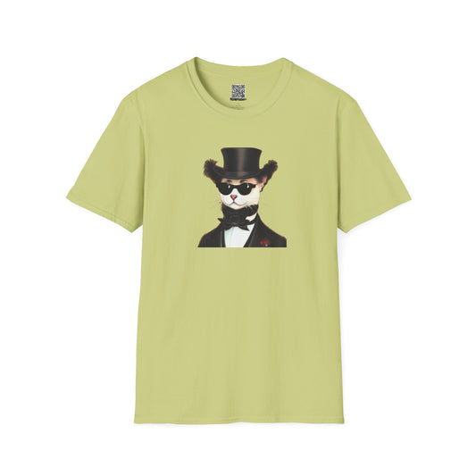 Top Hat Cat - Unisex Softstyle T-Shirt