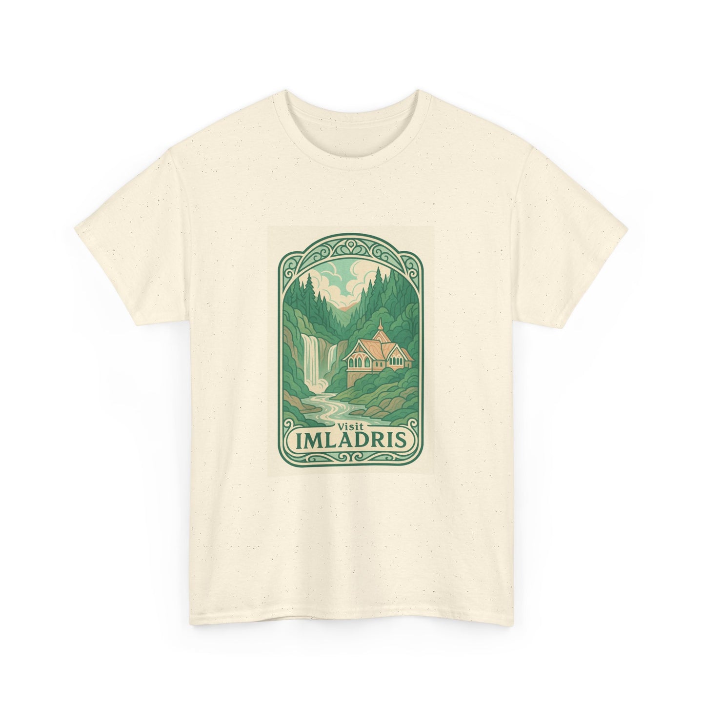 Vintage Imladris Unisex Heavy Cotton Tee, Nature Lover Tee, Hobbit-Inspired Shirt, Adventure Apparel, Gift for Tolkien Fans