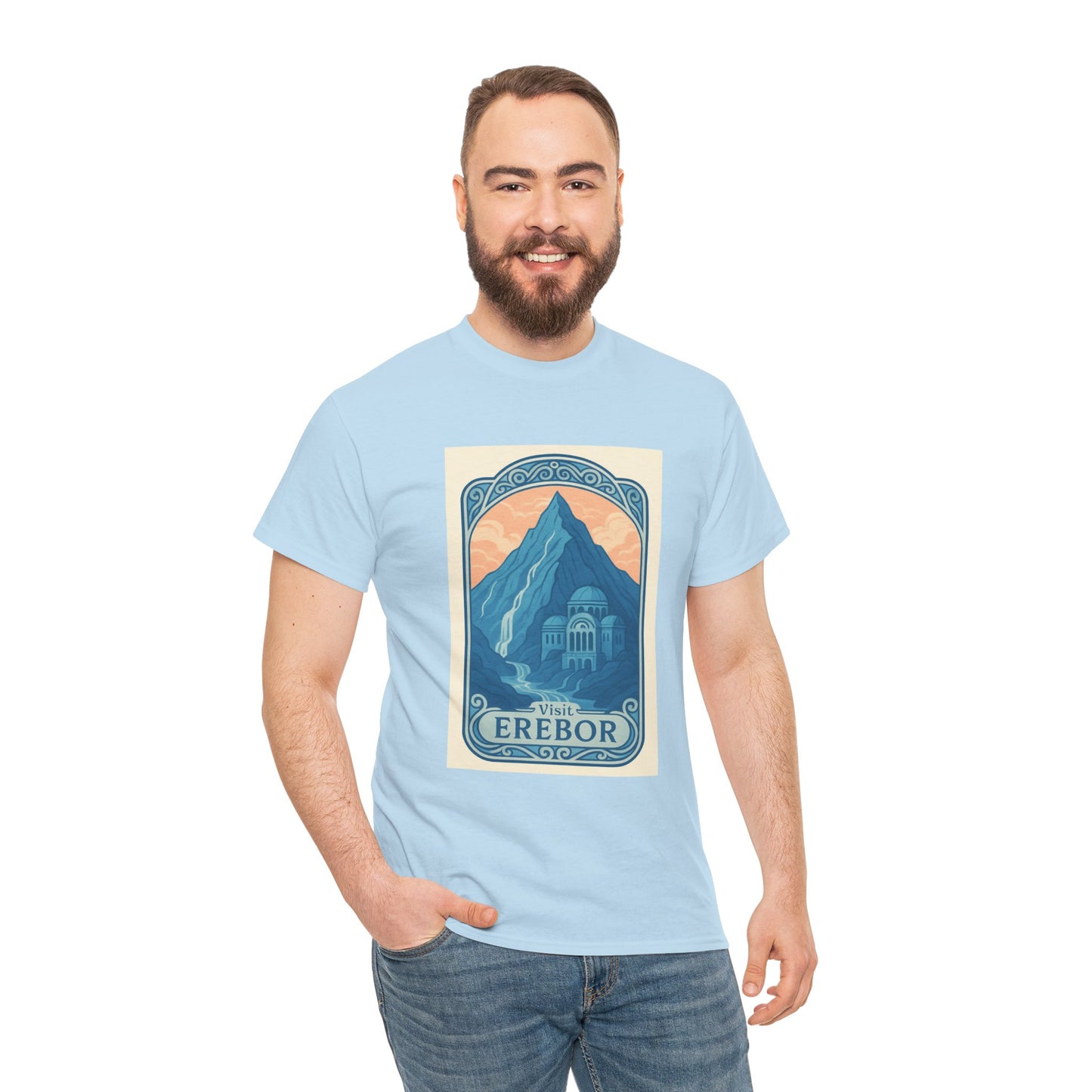Vintage Graphic Tee, Adventure Shirt, Casual Wear, Gift for Travelers, Nature Lovers T-Shirt, Retro EREBOR Design