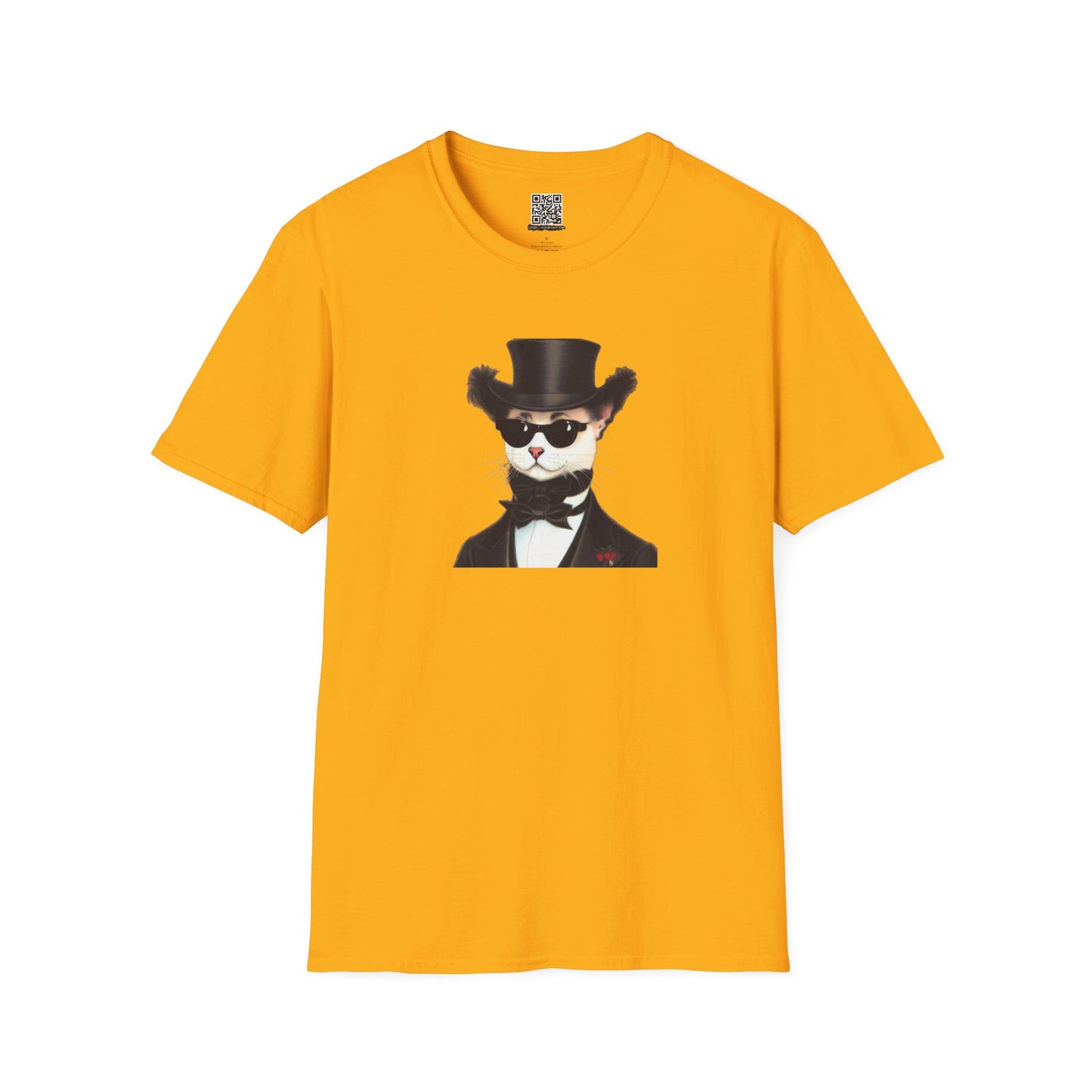 Top Hat Cat - Unisex Softstyle T-Shirt