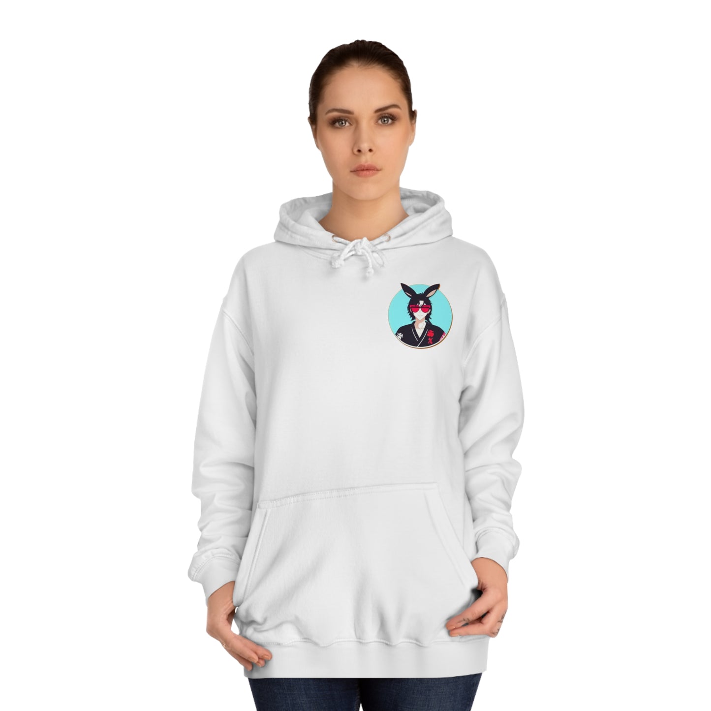 Samurai Cat and Samurai Playboy - Unisex College Hoodie