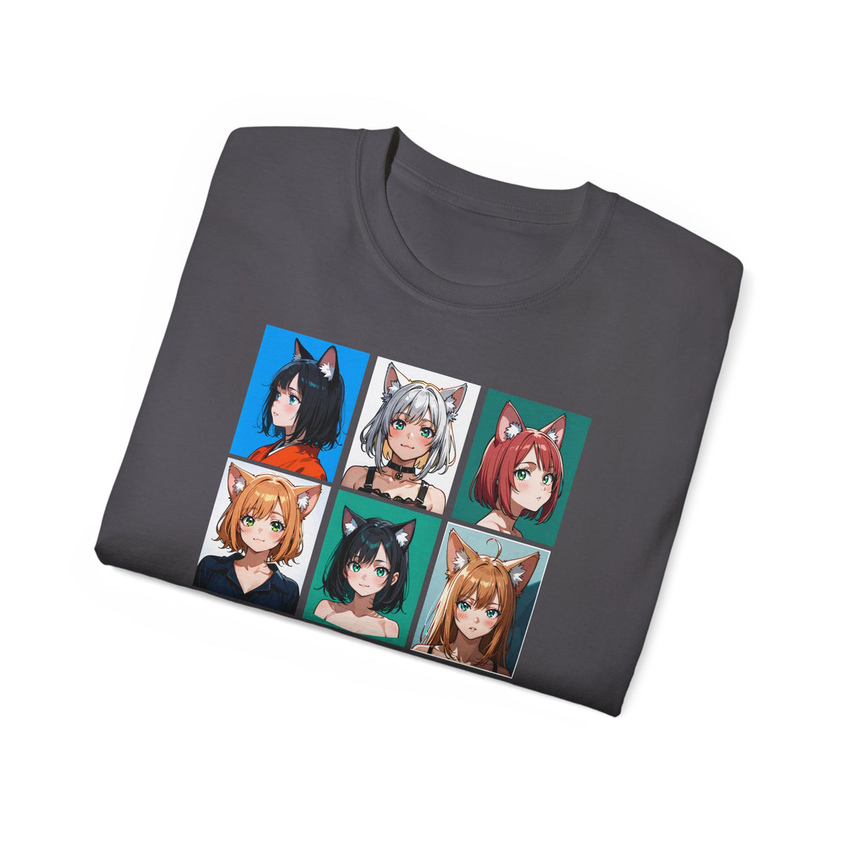 Anime Catgirl Grid T-Shirt